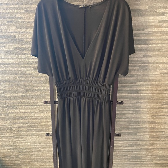 Zara Black Jersey Dress Size Small - Picture 6 of 15